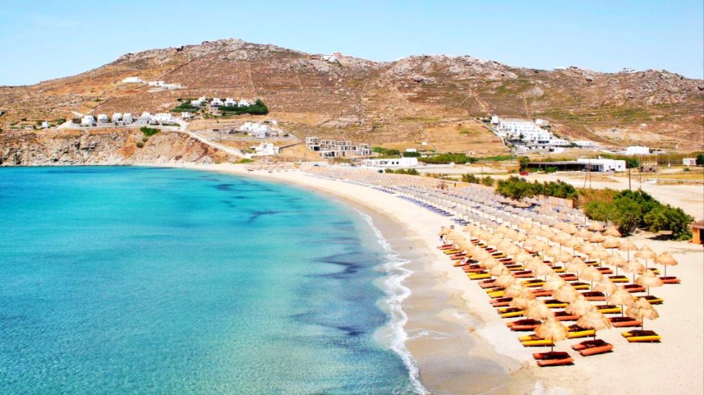 Top plaje Mykonos - Kalo Livadi Beach, Mykonos